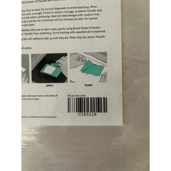 You Are Loved/ PS I Love You 8x12 Chalk Couture Transfers - Picture 4 of 5